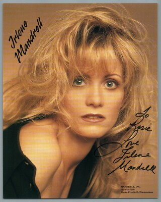 IRLENE MANDRELL SIGNED PHOTO MODEL ACTRESS LIVE INK ORIGINAL AUTOGRAPH