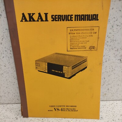 VINTAGE AKAI VS-1EK VHS VIDEOREGISTRATORE Manuale Operatori 