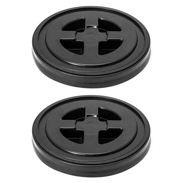 2X(5 Gallon Screw Seal Lids for Plastic Bucket (Two Lids) E5D6)
