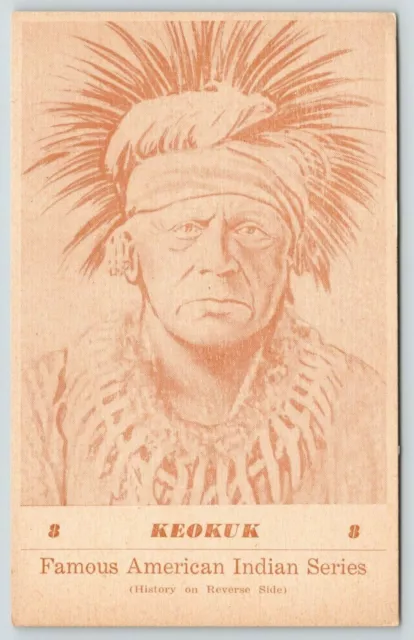 Sauk Indian Leader Keokuk of Iowa~Namesake of City~Bone Necklace*~History~1941