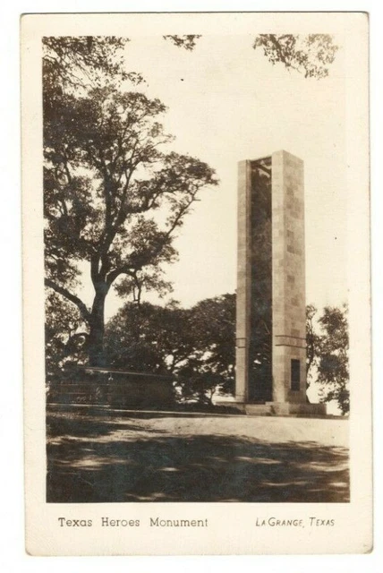 TEXAS HEROES MONUMENT La Grange, Texas Antique Postcard Early 1900s TX