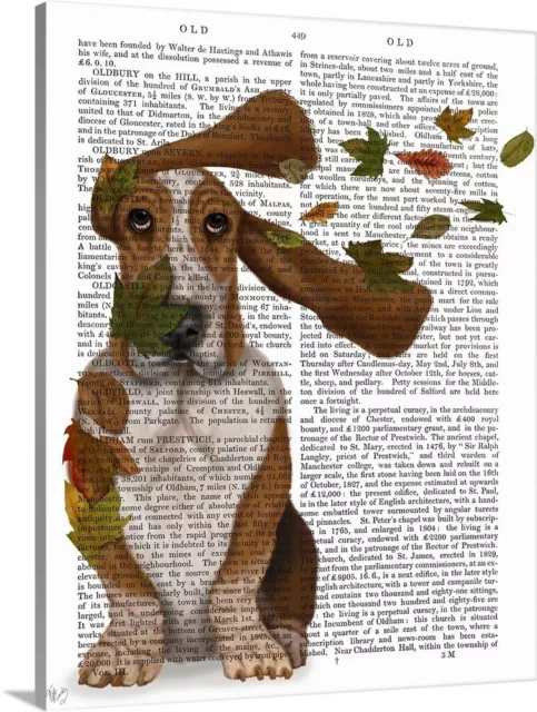 Basset Hound Windswept and Interesting Canvas Wall Art Print, Dog Home Decor