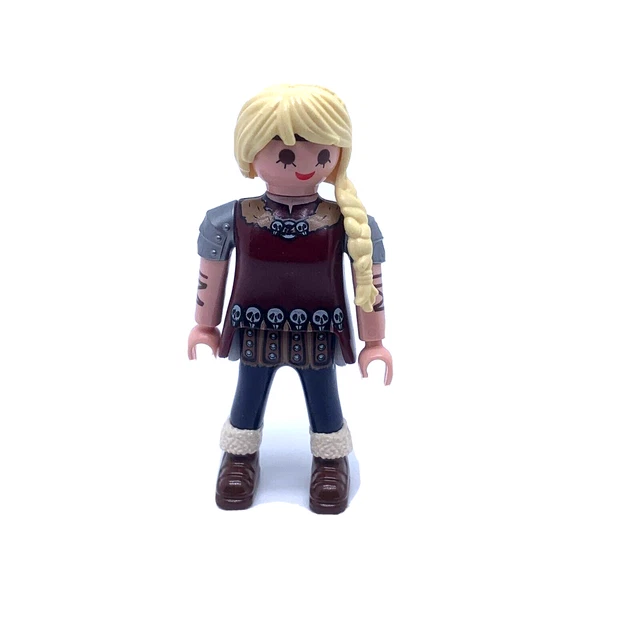 Figurine Playmobil Moyen-Âge : Astrid Cavalière De Dragon (blonde) - Occasion Bon état