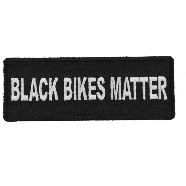 Bestickt Zum Aufbügeln Abzeichen, Schwarz Bikes Matter, 10.2cm x 3.8cm