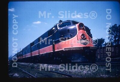 Duplicate Slide IC Illinois Central E6A 4003 & 1 W/Psgr Train Broadview IL 1961