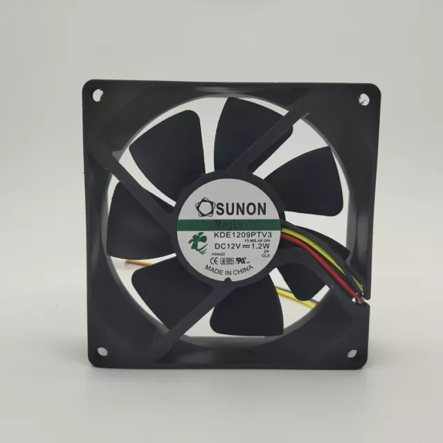 SUNON 9225 DC 12V 1.2W KDE1209PTV3 9cm Cooling Fan 3-wire