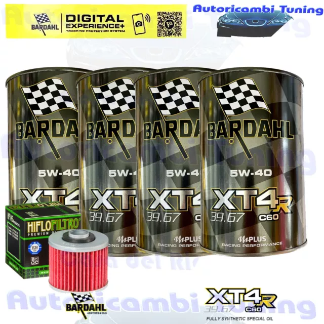 Kit De Mantenimiento Aceite Bardahl XT4R 5W40 Filtro Para Yamaha XV1000 SE 3DR