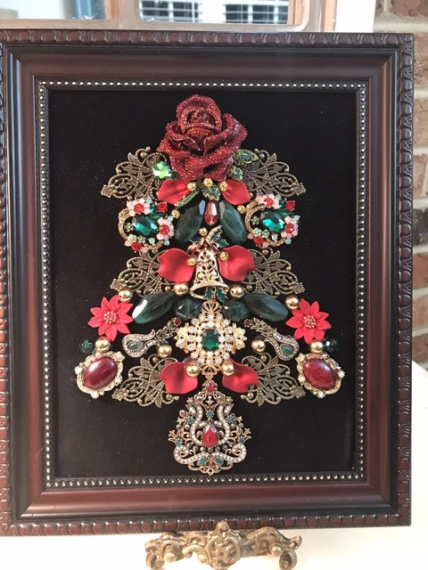 OOAK Framed Vintage Jewelry art,¡,