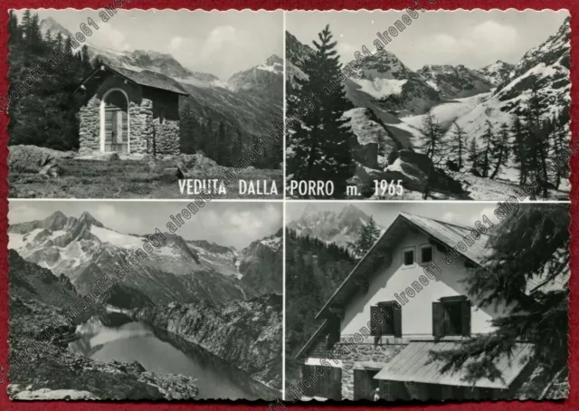 SONDRIO CHIESA IN VALMALENCO 97 RIFUGIO CAPANNA PORRO Cartolina FOT. VIAGG. 1955