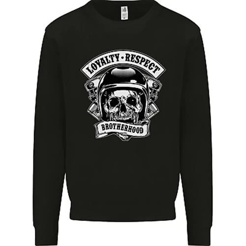 Respect Brotherhood Motorcycle Biker Bike Mens Sweatshirt Jumper