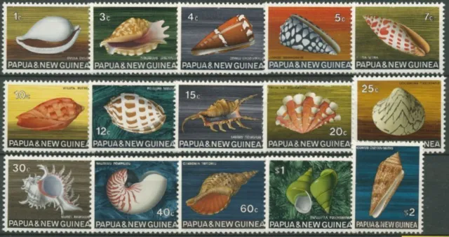 Papua Neuguinea 1968 Schnecken, Muscheln und Tintenfische 139/53 postfrisch