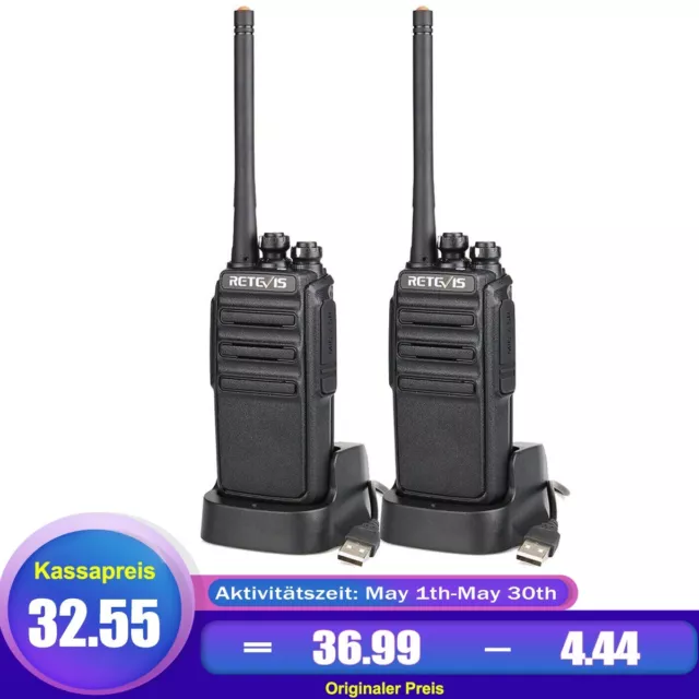 Retevis RT24 PMR446 Walkie Talkie Funkgeräte mit Großer Reichweite Lagerhaus