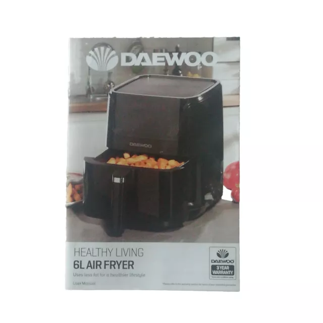 Daewoo Air Fryer Digital 6L (1500W).Unwanted.Wine Voucher Inc.See Photos.