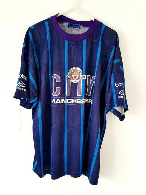 ウェア 1990s umbro Manchester city training top Manchester City 1993-95 Umbro Training Shirt (M) (Good