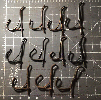 Vintage ~ HOOKS ~ Hat / Coat ~ Wire ~ Straight/Twisted ~ Lot of 11~ Original ~