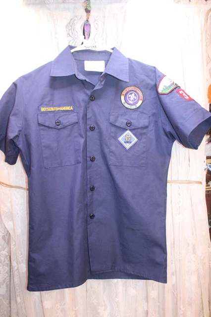 Boy Cub Scouts of America Uniform Navy Blue large Youth Shirt