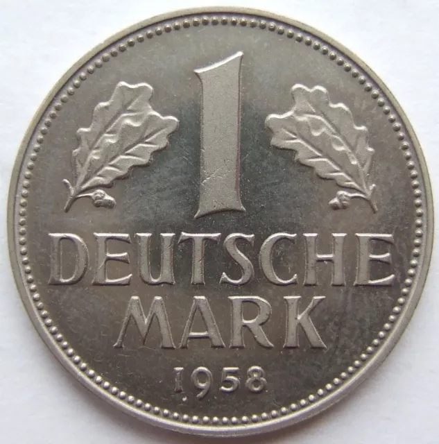 Pièce de Monnaie Rfa 1 Deutsche Mark 1958 D En Proof Seulement 200 Exemplaires