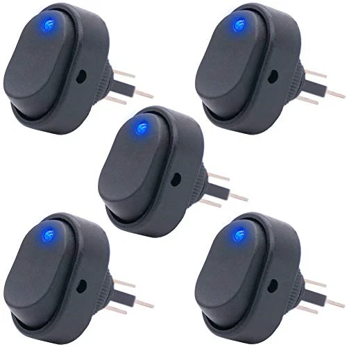 5 Stk 12V 30A Heavy Duty Blue LED AUS / ON Wippe Kippschalter Auto Boot