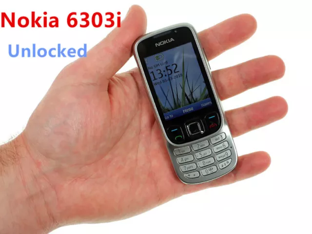 Original Nokia 6303i classic SILVER Camera Stylish Phone full set 1Year Warranty