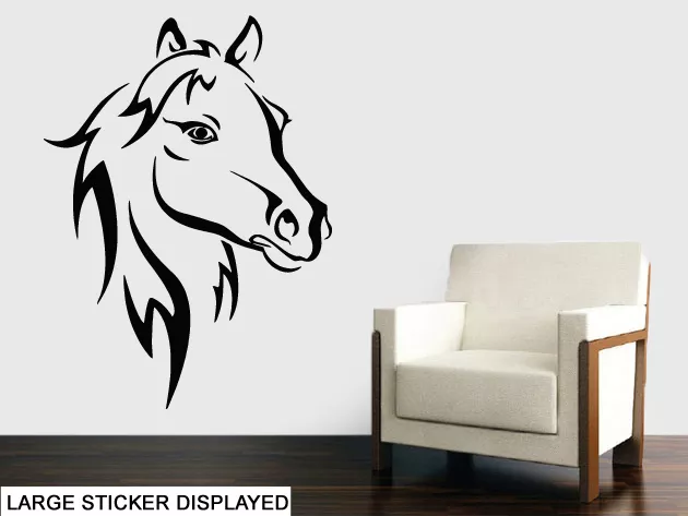 Horses Head Wall Art Vinyl Stickers Pony Horsebox Horse Decals Transfer Murals