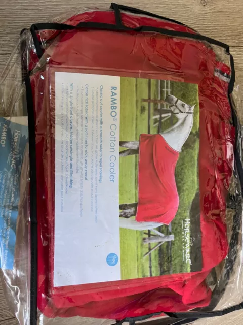 horseware rambo cotton cooler red 6'6