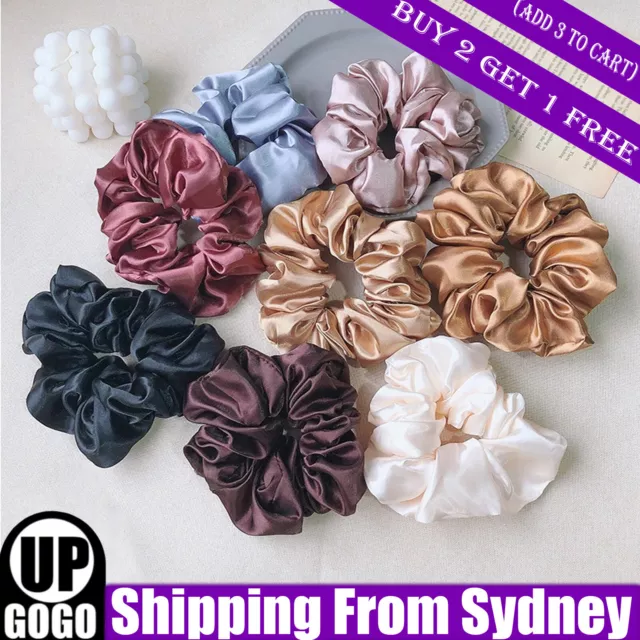 Large Scrunchies Silk Satin Elastic Hair Hair Bands Rope Tie Ponytail Accessory