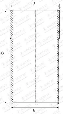 GOETZE ENGINE 14-710020-00 Zylinderlaufbuchse für LAND ROVER LOTUS MG ROVER