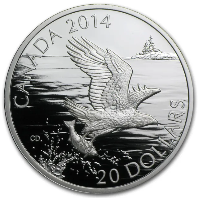 2014 Canada 1 oz Silver $20 Bald Eagle - SKU #82768