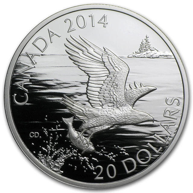 2014 Canada 1 oz Silver $20 Bald Eagle - SKU #82768