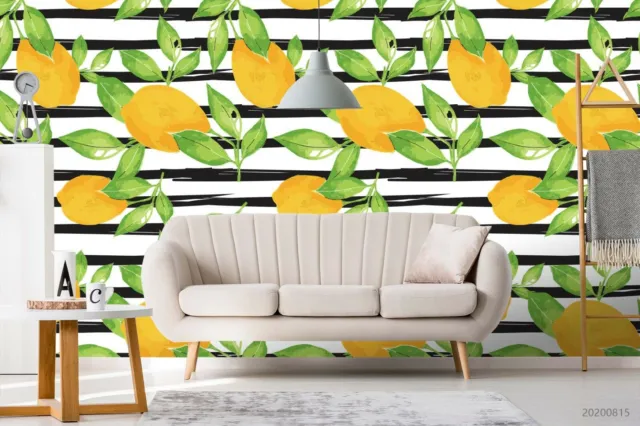 3D Lemon Seamless Wallpaper Wall Mural Removable Self-adhesive Sticker3872