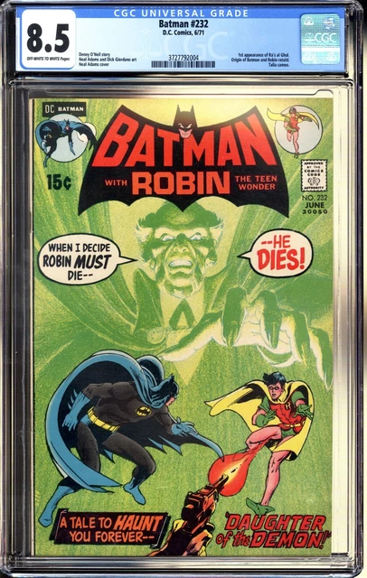 BATMAN #232 CGC 8.5 key 1st RAS AL GHUL * VERY FINE+ * Neal Adams