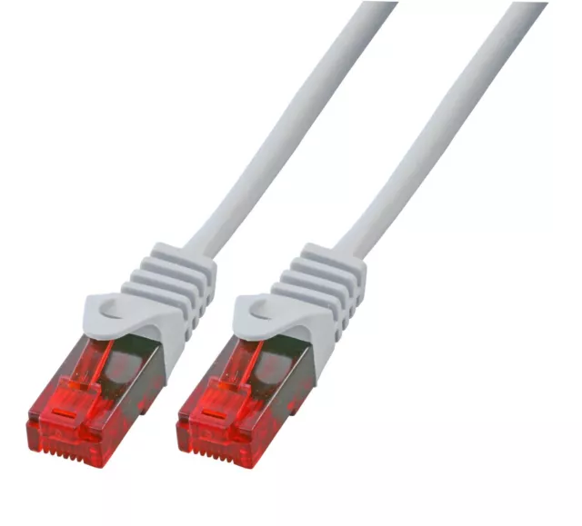 BIGtec 10m LAN Kabel Gigabit Ethernet Netzwerkkabel Patchkabel DSL grau