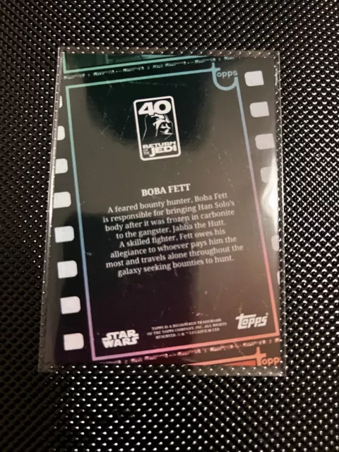 Auto Boba Fett Jeremy Bulloch /5 Topps Star Wars 40° anniversario 2