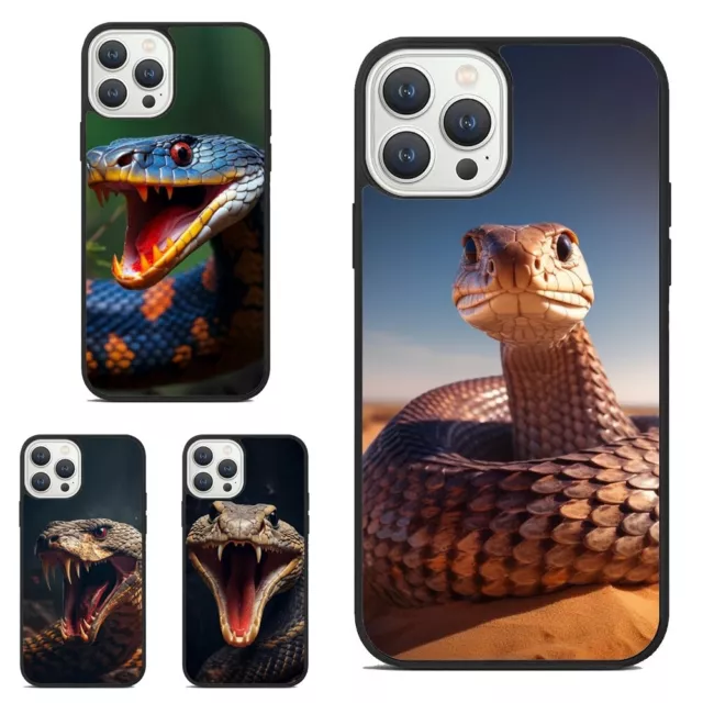 For Samsung Galaxy A13 A53 A54 A71 A32 angry King Cobra snake TPU Case