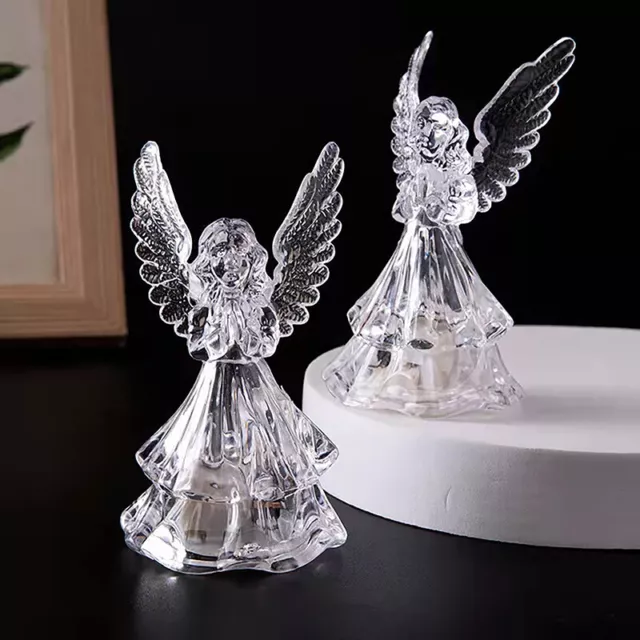 Lámpara de cabecera coloridas alas de cristal decoración estilo ángel escritorio noche lam GF