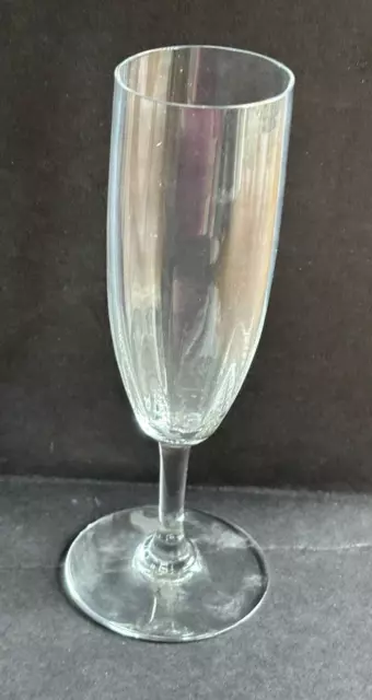 Baccarat Crystal Montaigne Pattern Optic Crystal Champagne Flute 6 7/8" Signed