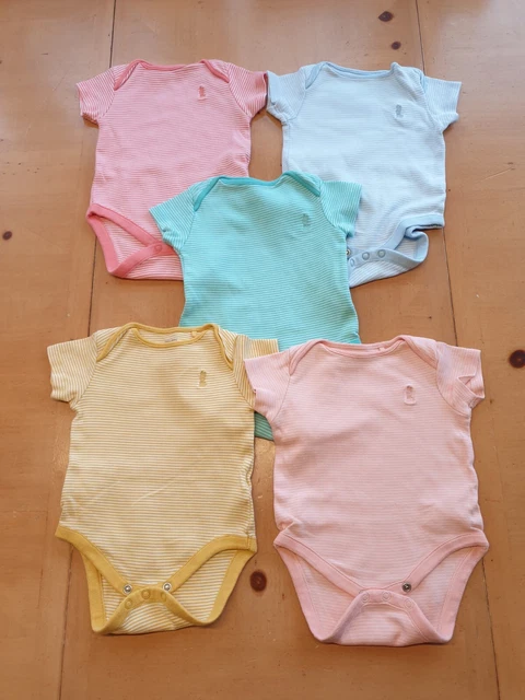 NEXT Baby Girl's Striped Vests Bodysuit Clothes Bundle Size 3 - 6 Months