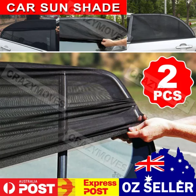 2x Universal Sun Shades Rear Side Seat Car Window Socks Baby Kids Protection VIC