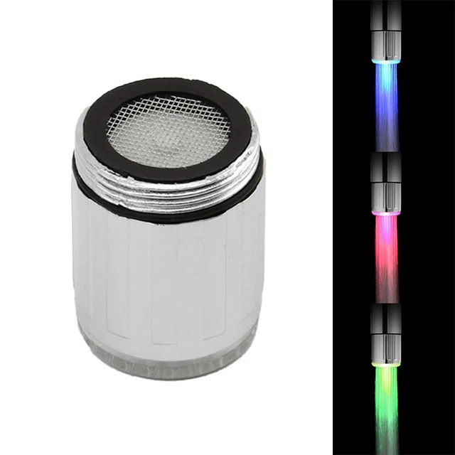 Grifo de luz de grifo sensor de temperatura plateado materiales duraderos de alta calidad