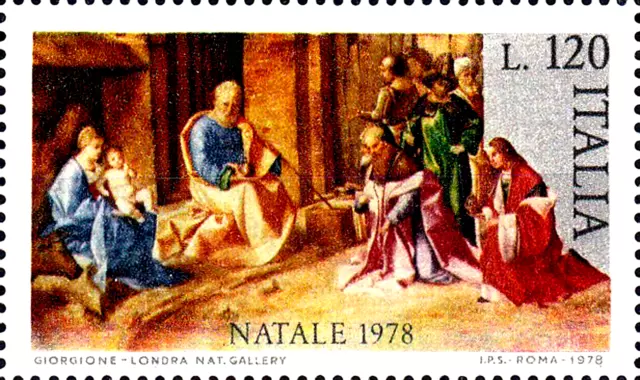 1631 Italien postfrisch MNH 1978 Giorgione Gemälde Weihnachten Heilige 3 Könige