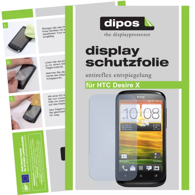 1x Schutzfolie für HTC Desire X  matt Display Antireflex Passgenau