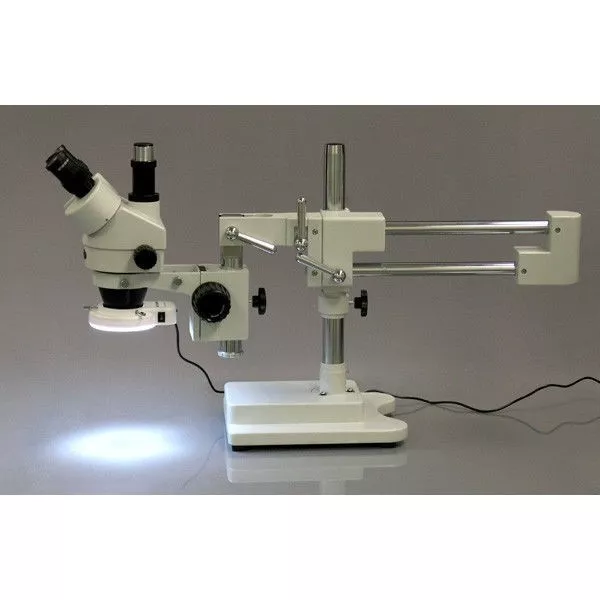 AmScope 3.5X-90X Circuit Inspection Trinocular Zoom Stereo Microscope with 56-LE 2