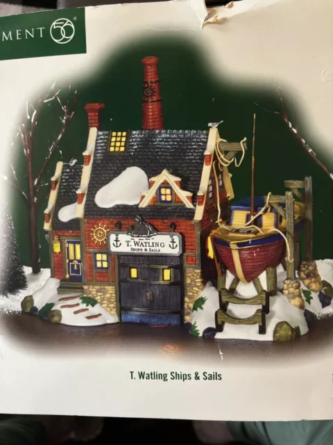 DEPT 56 T. WATLING SHIPS and SAILS LIGHTED DICKENS VILLAGE Series In Box