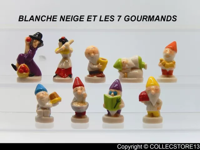 Serie Complete De Feves Blanche Neige Et Les 7 Gourmands -Non Disney