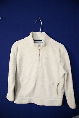 Gap Girls Half Zip Fleece  Sweat Shirt -Cream- Size Xl (12)