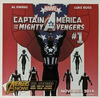 Captain America Mighty Avengers #1 Print Ad Comic Poster Art PROMO Original Ross