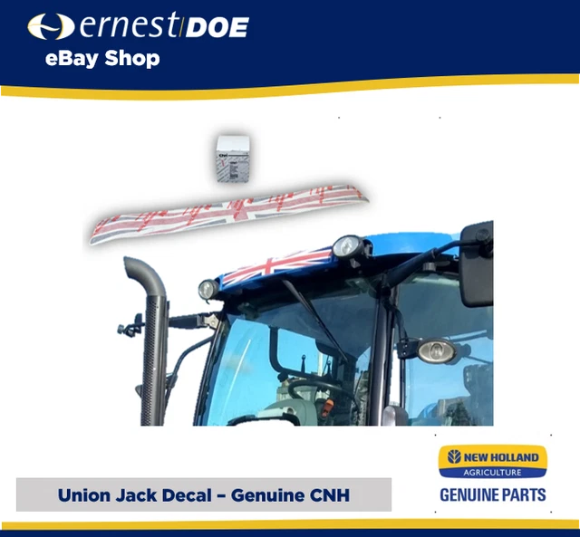 GENUINE NEW HOLLAND Tractor Union Jack Roof Decal Sticker 84325643 £36.