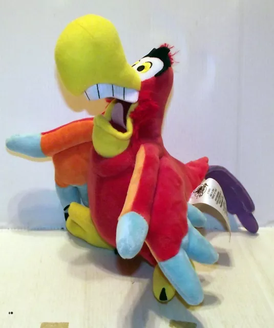 10" Disney Store Aladdin Parrot Lago Soft Toy Plush