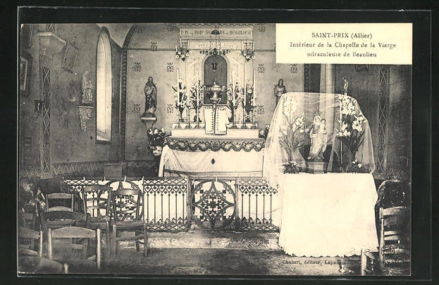 CPA Saint-Prix, interior of the Chapel of the Virgin