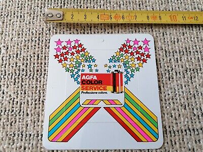 Adesivo stickers vintage auto adhesivos AGFA COLOR SERVICE fotografia foto photo 